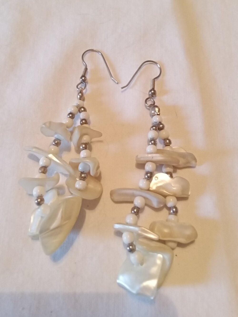 Vintage Mother of Pearl Ivory Earrings